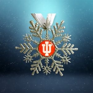 Indiana University HOOSIERS Glitter Snowflake *NEW*
